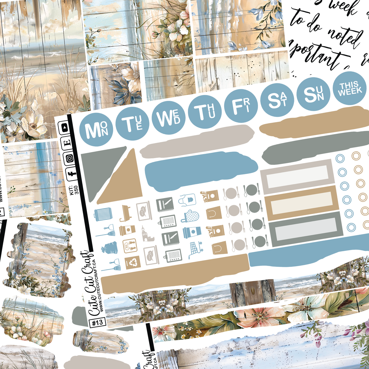 Beachscape #350 || Journaling Sheets