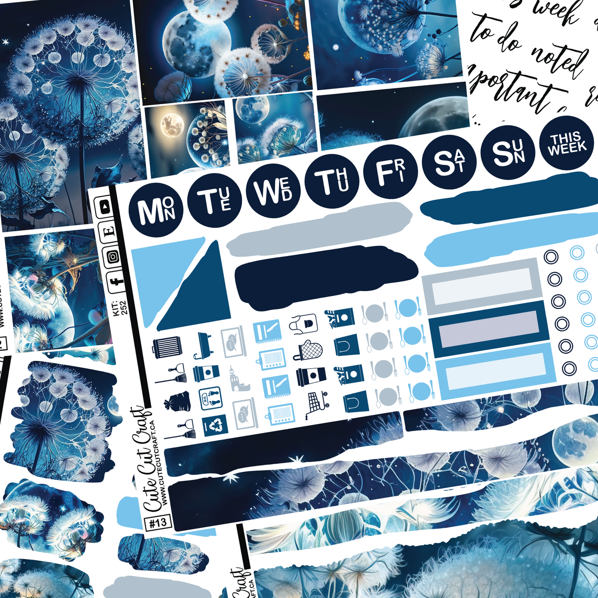 Moonlight Dandy #252 || Journaling Sheets