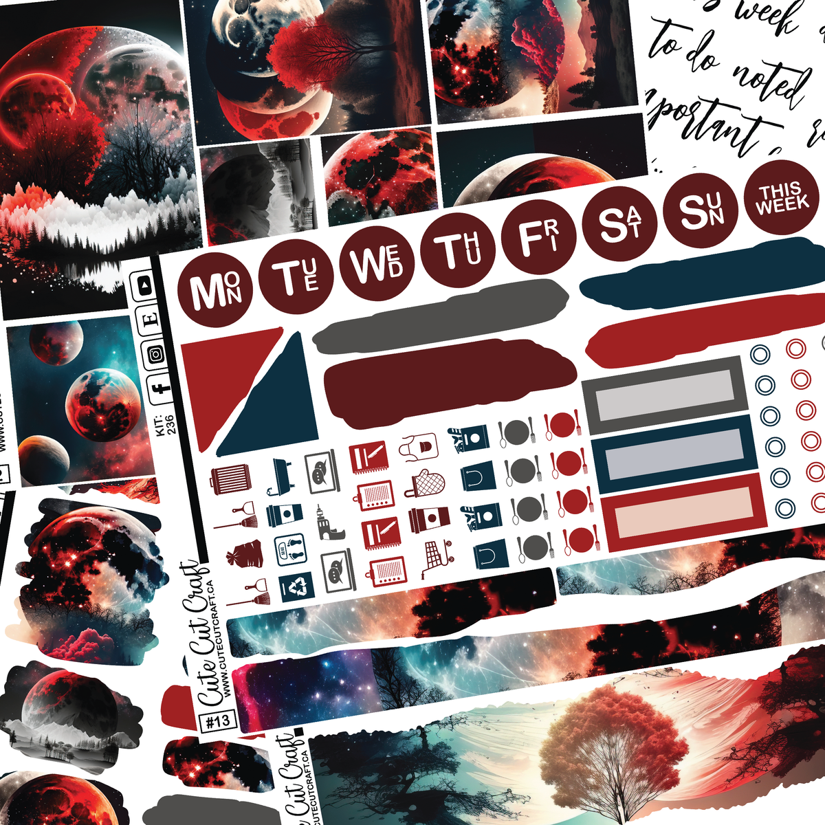 Fantasy Moon #236 || Journaling Sheets