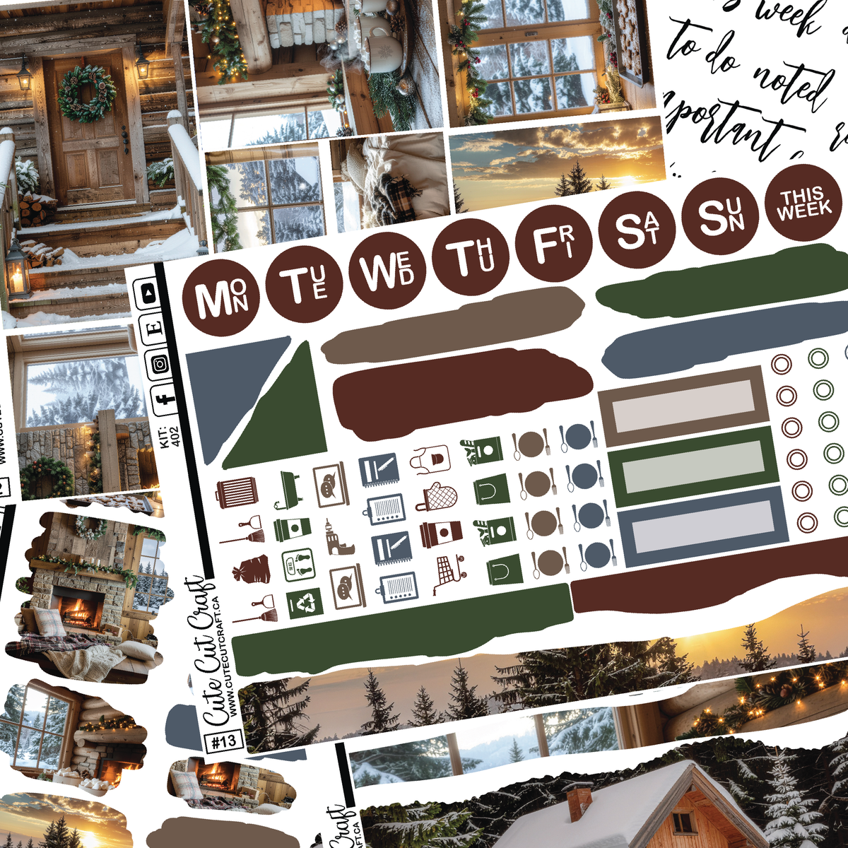 Cozy Cabin #402 || Journaling Sheets