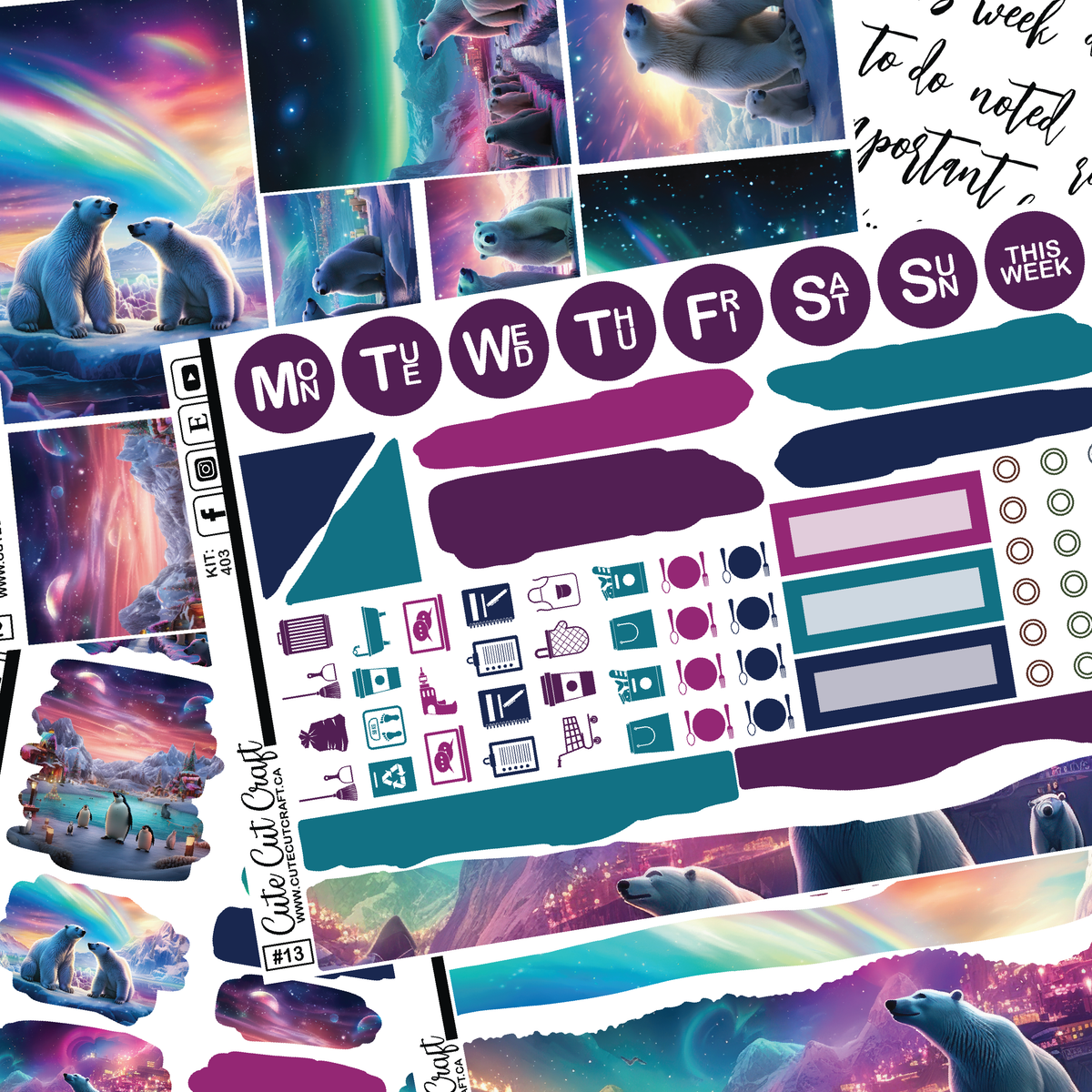 Polar Lights #403 || Journaling Sheets