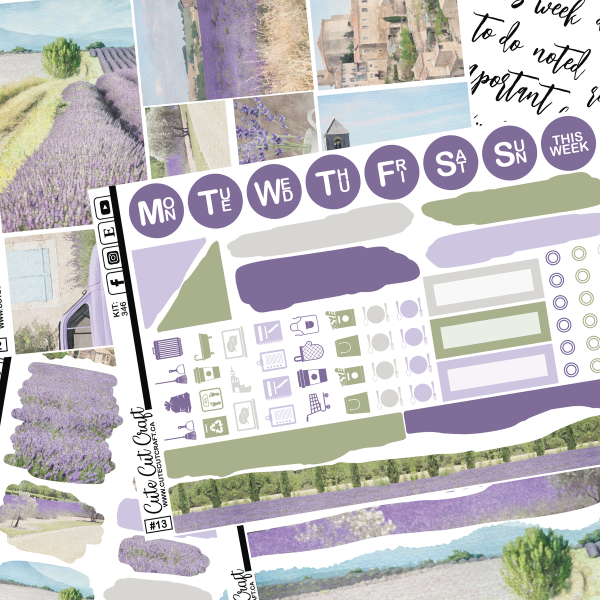 Lavender Fields #346 || Journaling Sheets