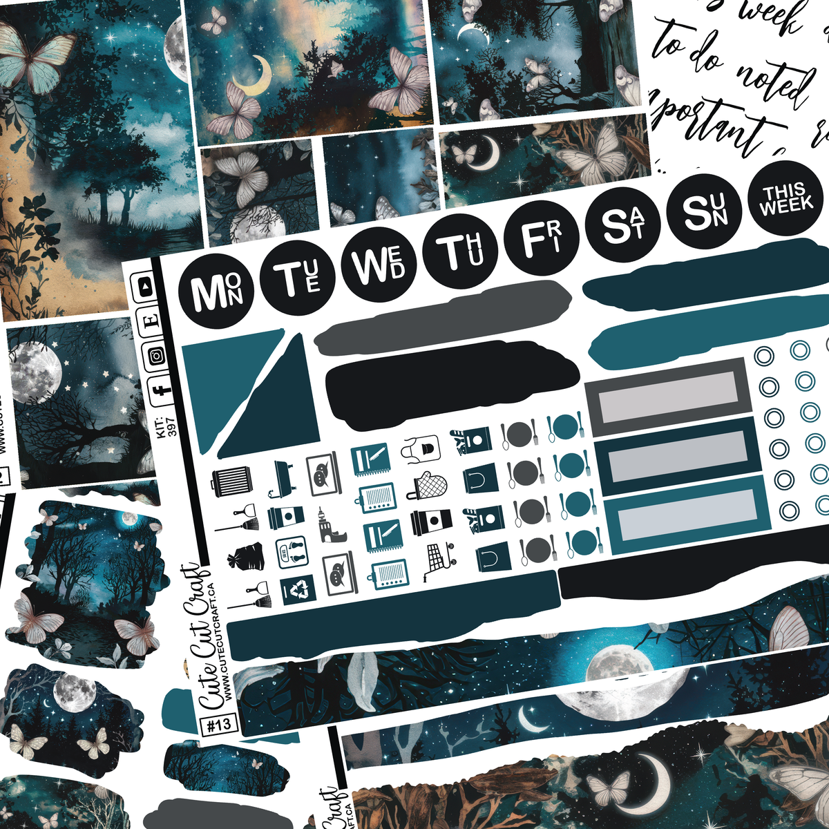 Blue Butterfly #397 || Journaling Sheets