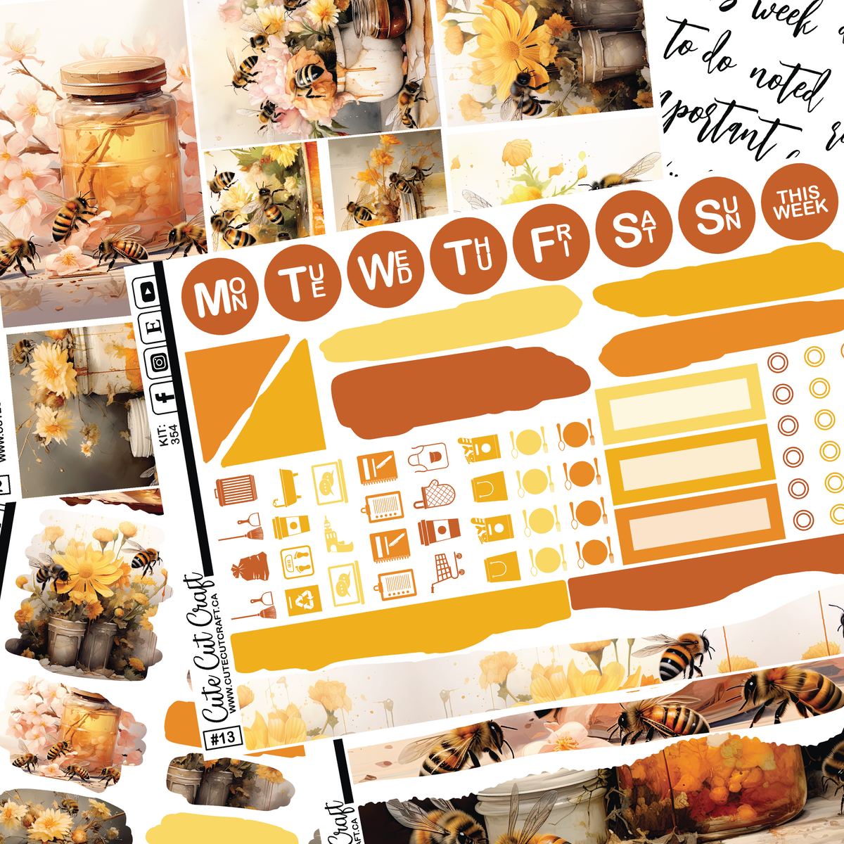 Bumble Bee #354 || Journaling Sheets