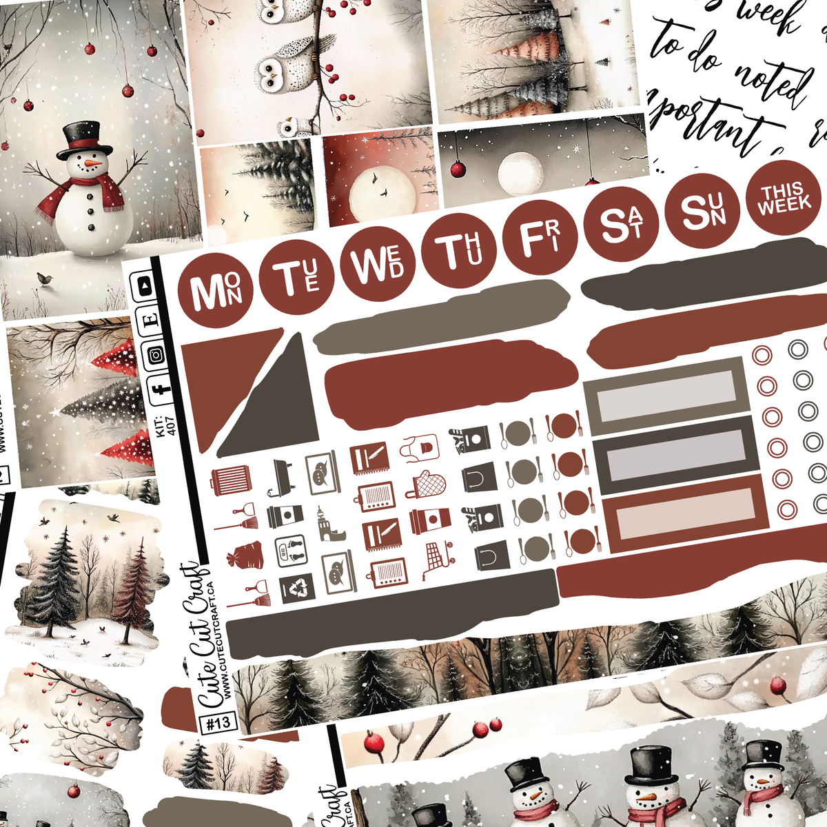 Christmas Night #407 || Journaling Sheets