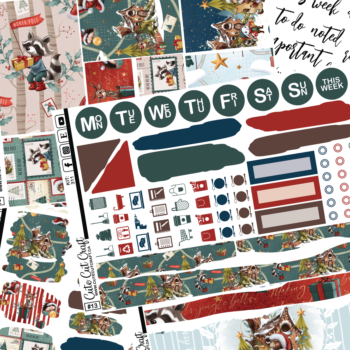 Christmas Forest #311 || Journaling Sheets