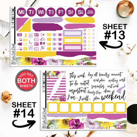 Sunny Sunflower #405 || Journaling Sheets