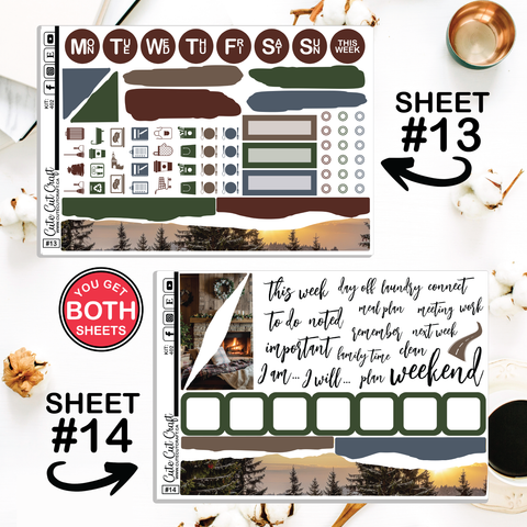 Cozy Cabin #402 || Journaling Sheets