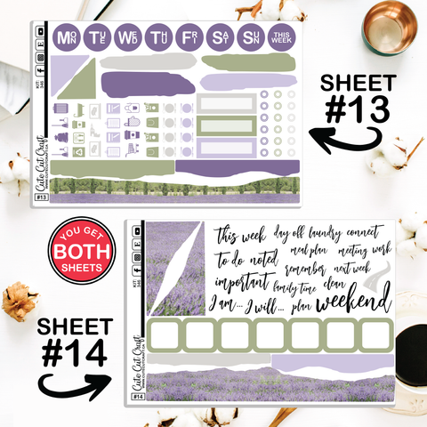 Lavender Fields #346 || Journaling Sheets