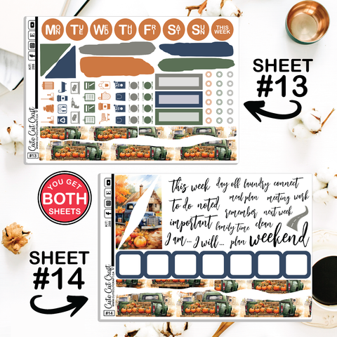 Pumpkin Truck # 288 || Journaling Sheets