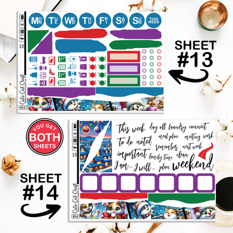 Merry Kittmas #386 || Journaling Sheets