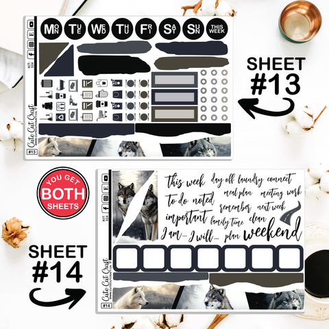 Winter Wolf #324 || Journaling Sheets