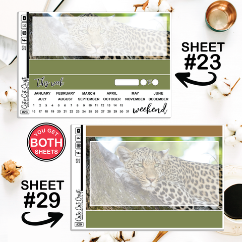 Leopard #406 || Journaling Sheets