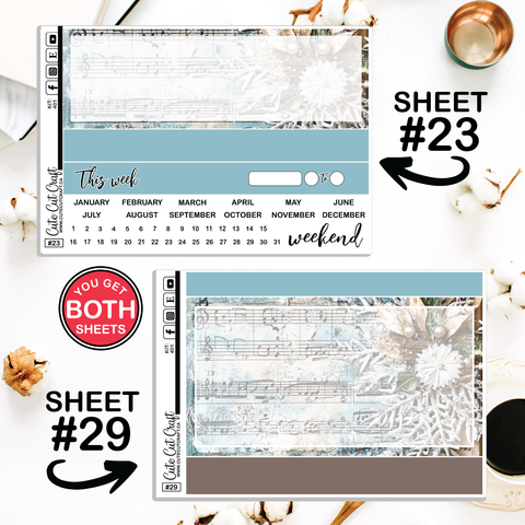 Musical Winter #401 || Journaling Sheets