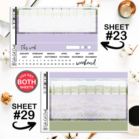 Lavender Fields #346 || Journaling Sheets