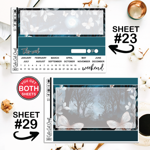 Blue Butterfly #397 || Journaling Sheets