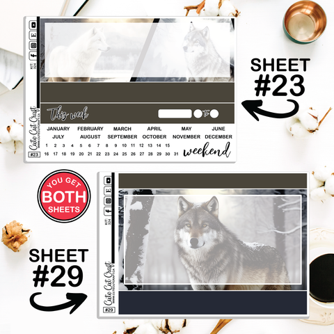 Winter Wolf #324 || Journaling Sheets