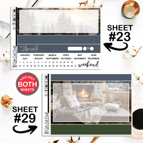 Cozy Cabin #402 || Journaling Sheets