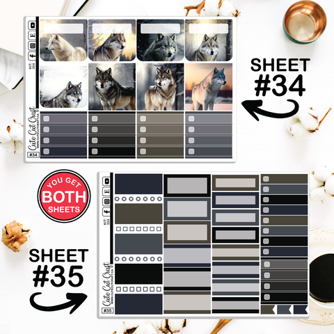Winter Wolf #324 || Journaling Sheets