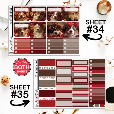 Valentine Puppy #388 || Journaling Sheets