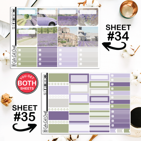 Lavender Fields #346 || Journaling Sheets