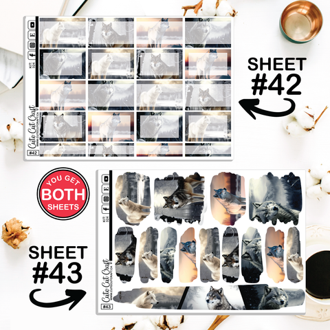 Winter Wolf #324 || Journaling Sheets