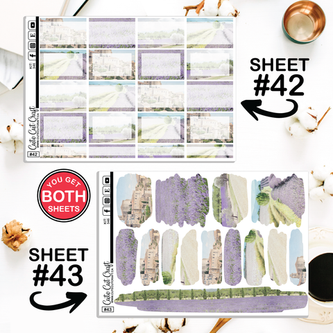 Lavender Fields #346 || Journaling Sheets