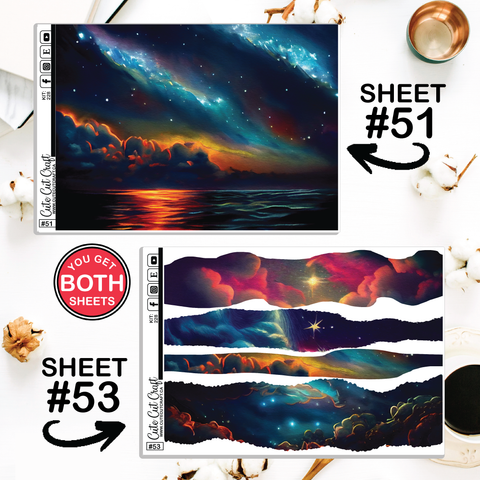 Galaxy Over The Sea #228 || Journaling Sheets