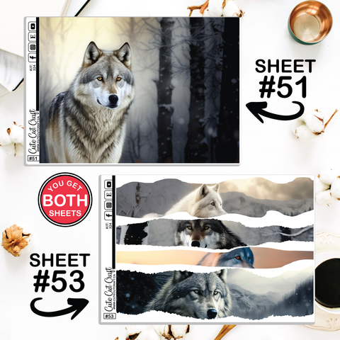 Winter Wolf #324 || Journaling Sheets