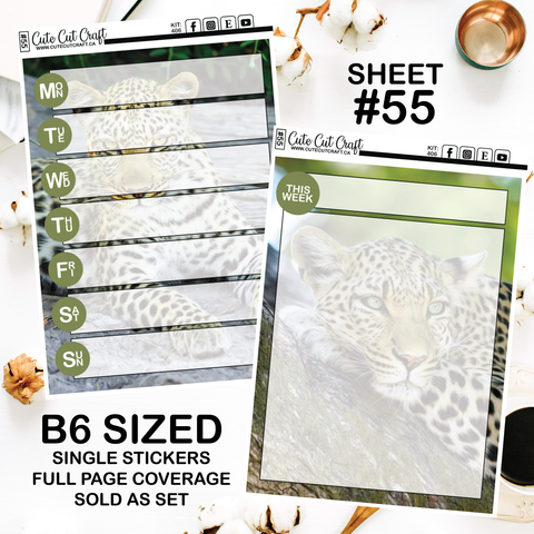 Leopard #406 || Journaling Sheets