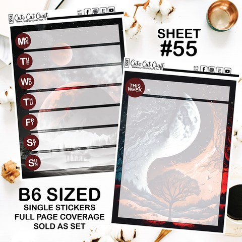 Fantasy Moon #236 || Journaling Sheets