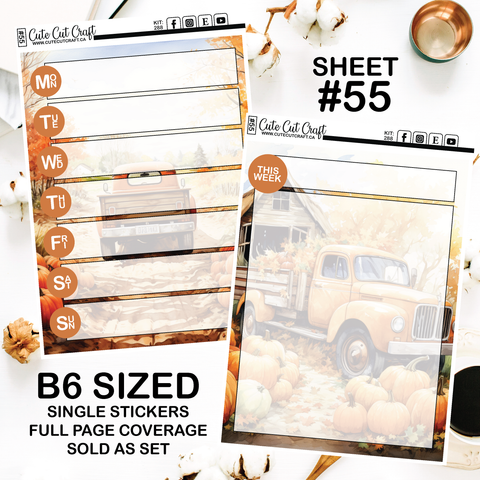 Pumpkin Truck # 288 || Journaling Sheets