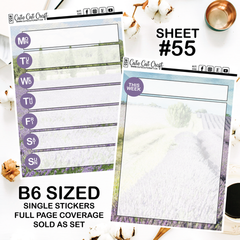 Lavender Fields #346 || Journaling Sheets