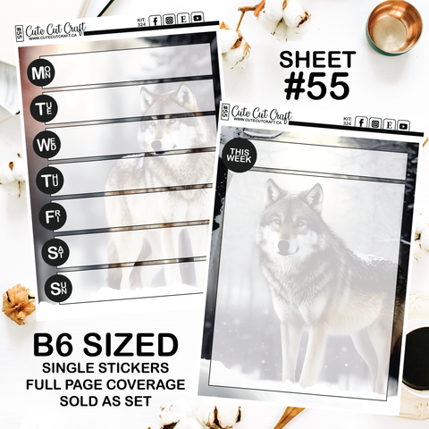 Winter Wolf #324 || Journaling Sheets