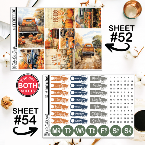 Pumpkin Truck # 288 || Journaling Sheets