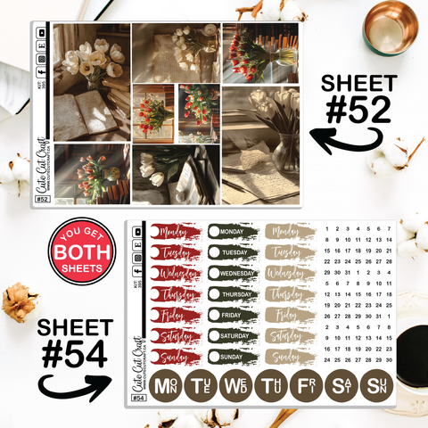 Vintage Tulip #395 || Journaling Sheets