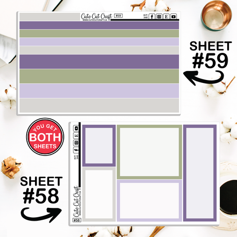 Lavender Fields #346 || Journaling Sheets