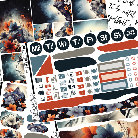 Floral Mountain #377 || Journaling Sheets