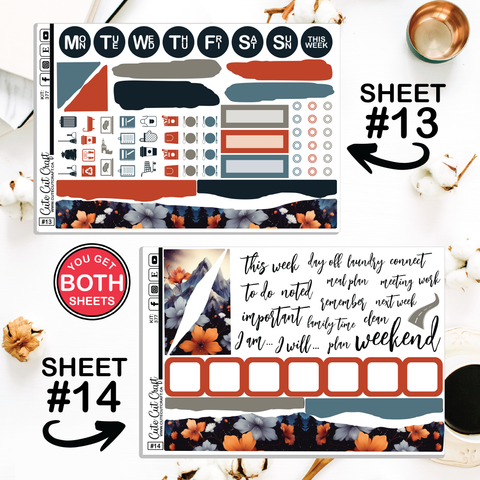 Floral Mountain #377 || Journaling Sheets