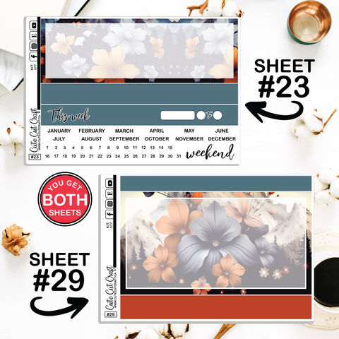 Floral Mountain #377 || Journaling Sheets