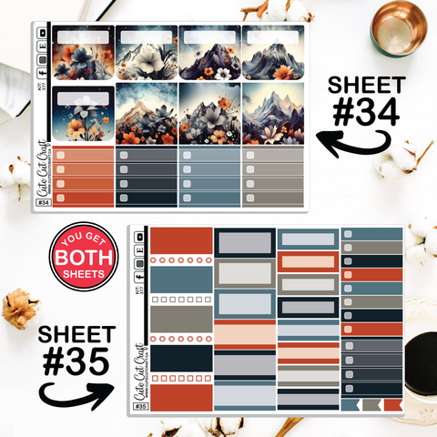 Floral Mountain #377 || Journaling Sheets