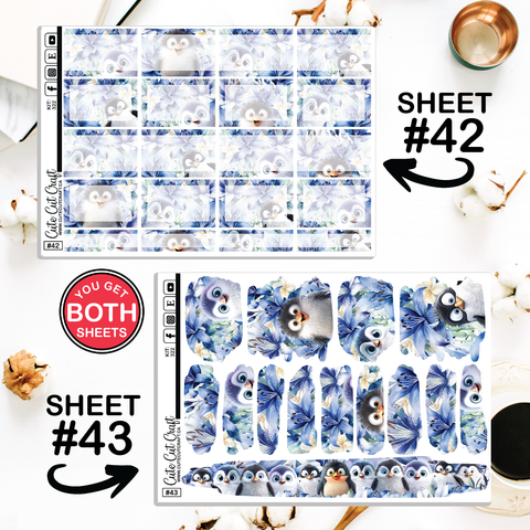 Winter Penguins #322 || Journaling Sheets