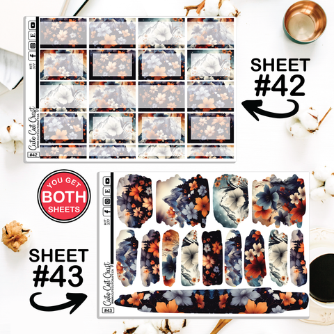 Floral Mountain #377 || Journaling Sheets