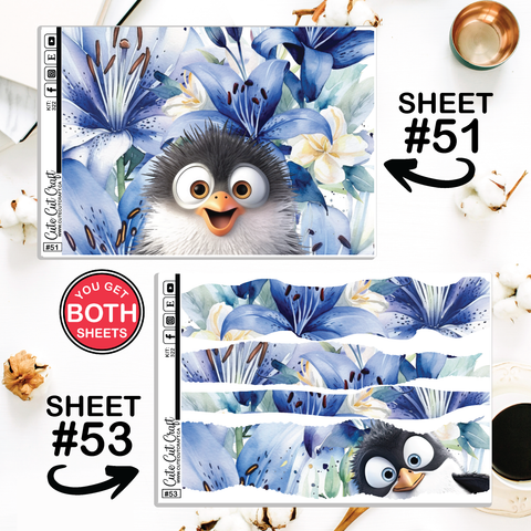 Winter Penguins #322 || Journaling Sheets