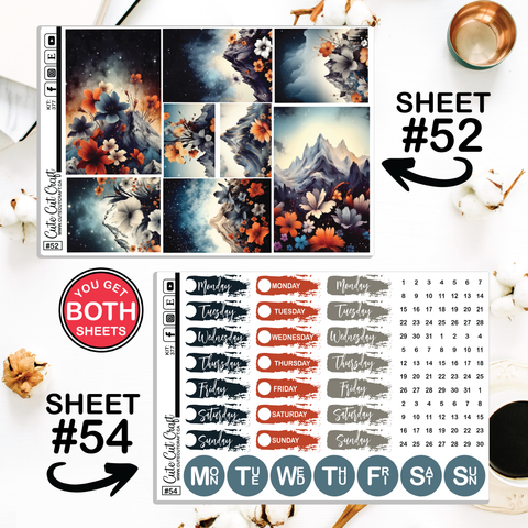 Floral Mountain #377 || Journaling Sheets