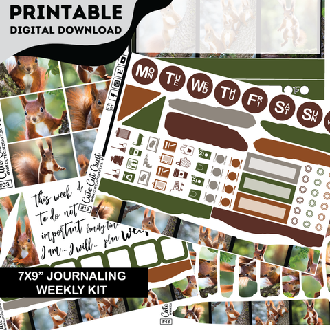 Magic Squirrel #351 || Journaling Kit [PRINTABLE]
