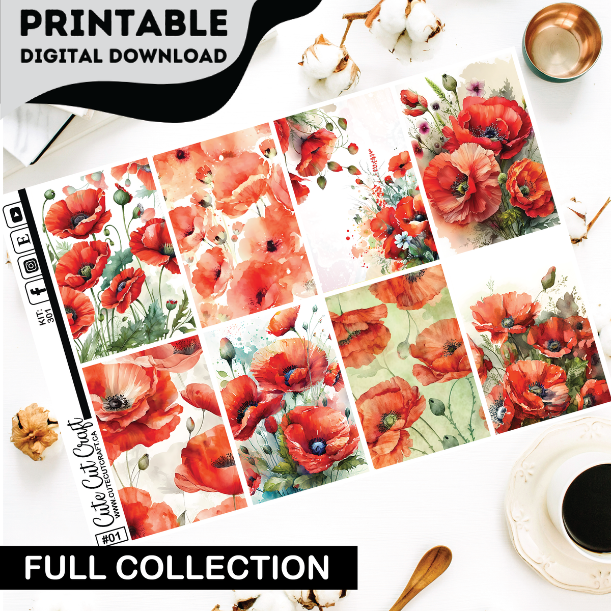 November Poppies #301 || Complete Collection [PRINTABLE]
