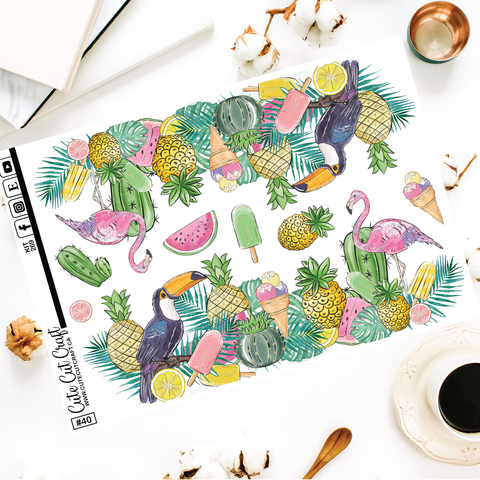 Tropical Summer #269 || XL Deco Sheet