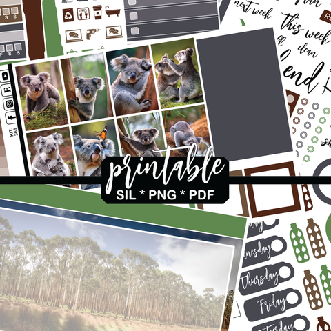 Cute Koala #368 || CHP Dashboard Kit [PRINTABLE]
