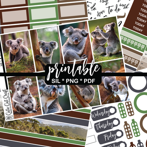 Cute Koala #368 || CHP Vertical Kit [PRINTABLE]